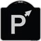 Signmission PWith Up Arrow Pointing Right Heavy-Gauge Aluminum Architectural Sign, 18" x 18", BS-1818-23509 A-DES-BS-1818-23509 - alternate 1